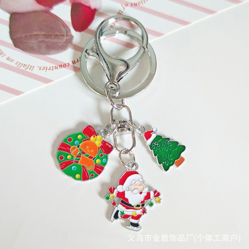 圣诞节钥匙扣礼物盒合集可爱卡通雪人钥匙链创意挂饰饰品包包挂件|undefined