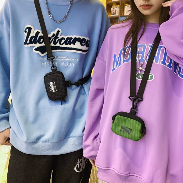 Crossbody Bag Men's Trendy Brand Shoulder Bag Women's Japanese Style Ins Couple Student Shoulder Crossbody Cool Couple Style Simple Trendy