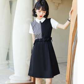 雪纺衬衫连衣裙子夏季2026年新款女装短袖法式气质小个子职业高端