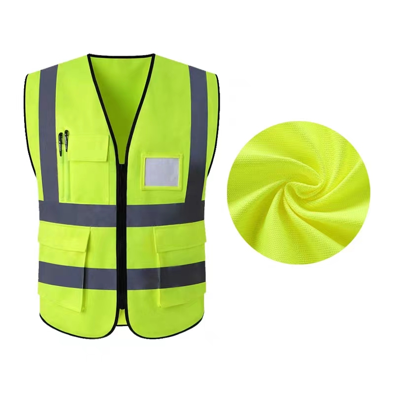 Trajes reflectantes chaleco de seguridad de construcción chaleco de transporte vial saneamiento fluorescente transpiración nocturna impresión personalizada