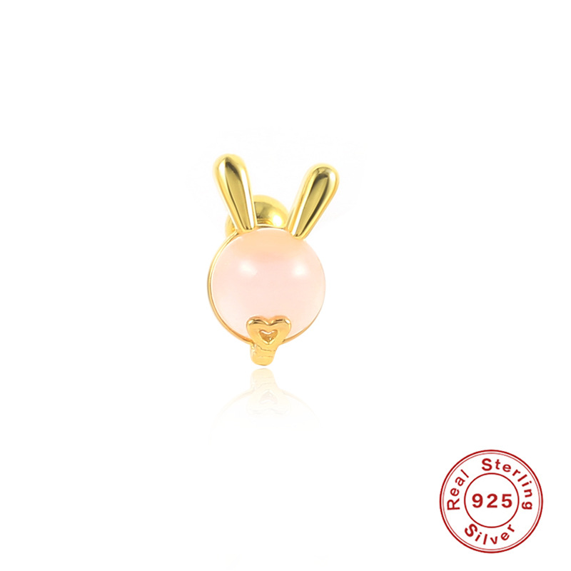 14g Weight 925 Sterling Silver Ear Needle Material Ear Studs Classification 1 Piece Quantity Holiday, Daily, Date Occasion 925 Sterling Silver Material Rabbit, Panda, Carrot Pattern Women's Gender Plating Design Simple Style Style 1 Piece 925 Sterling Silver Rabbit Panda Carrot Ear Studs 6