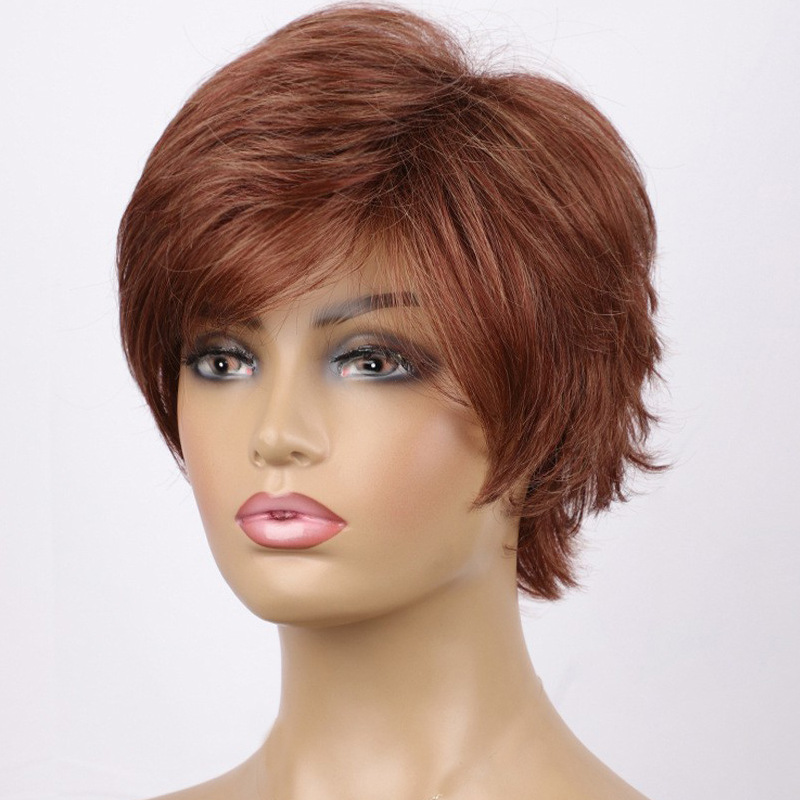 Women's Casual Simple Style Holiday Home High Temperature Wire Side Fringe Short Curly Hair Wigs display picture 4