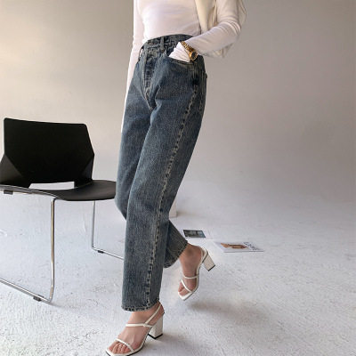 2021 Spring new pattern Straight cowboy The legs Authenticate cotton material Show thin Nine points Panties
