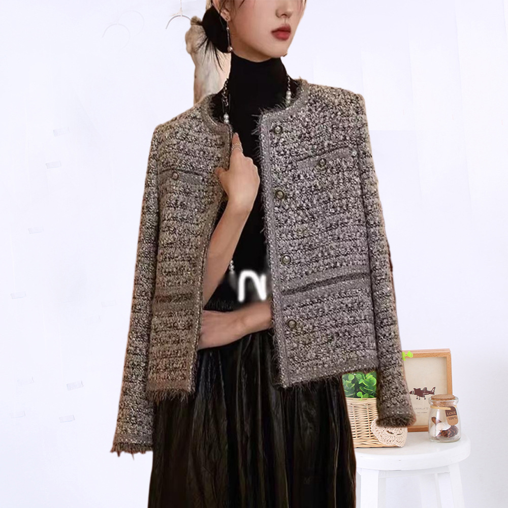 Woolen Short Coat Women's Spring and Autumn New Style Casual French Fashion High-End Stylish Top