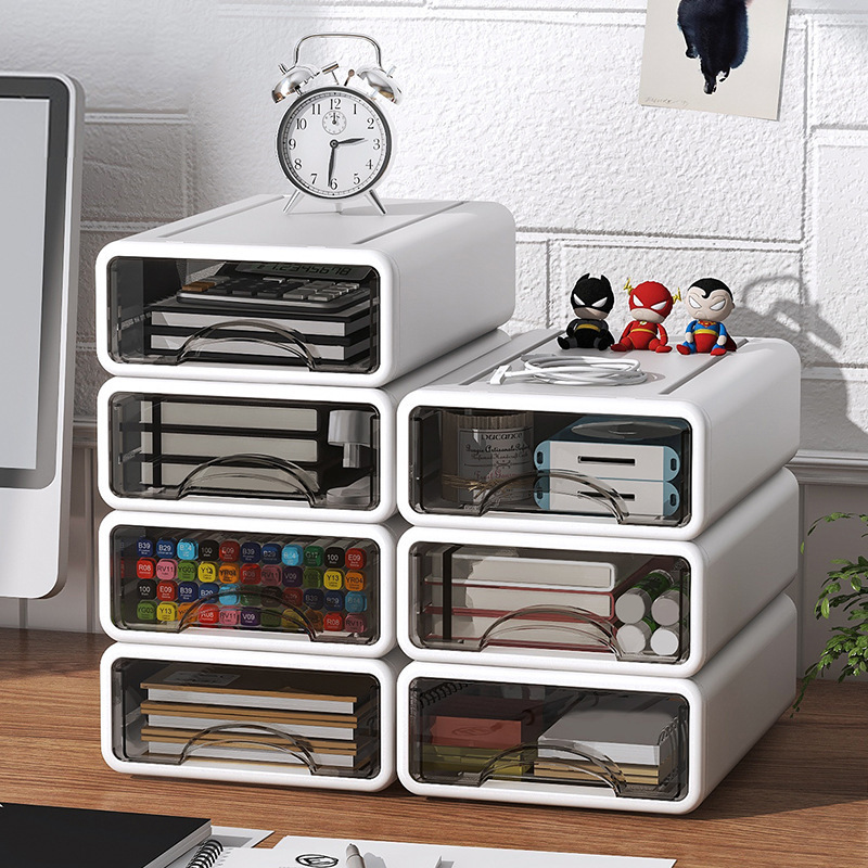 Desktop Storage Box, Desk Stationery Drawer-Type Storage Box, Cosmetics Organizer Box, Miscellaneous Desk Storage Rack