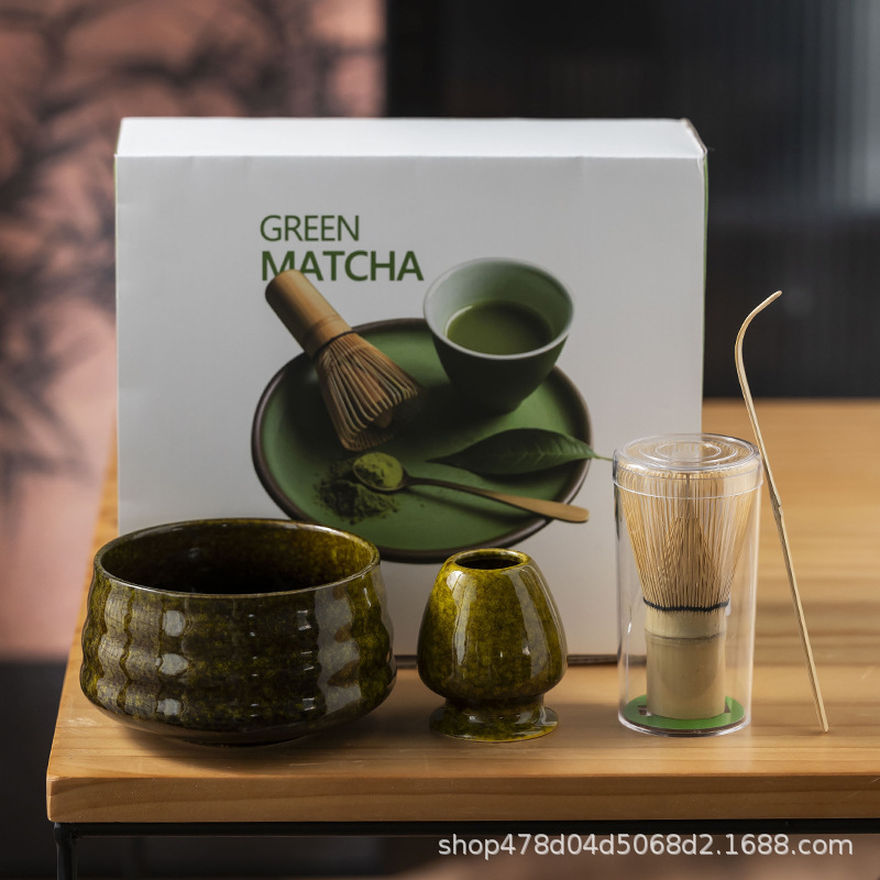 日本製抹茶セット、窯焼き釉茶筌、立宋茶、抹茶茶碗、百本立茶器セット、ギフト|undefined