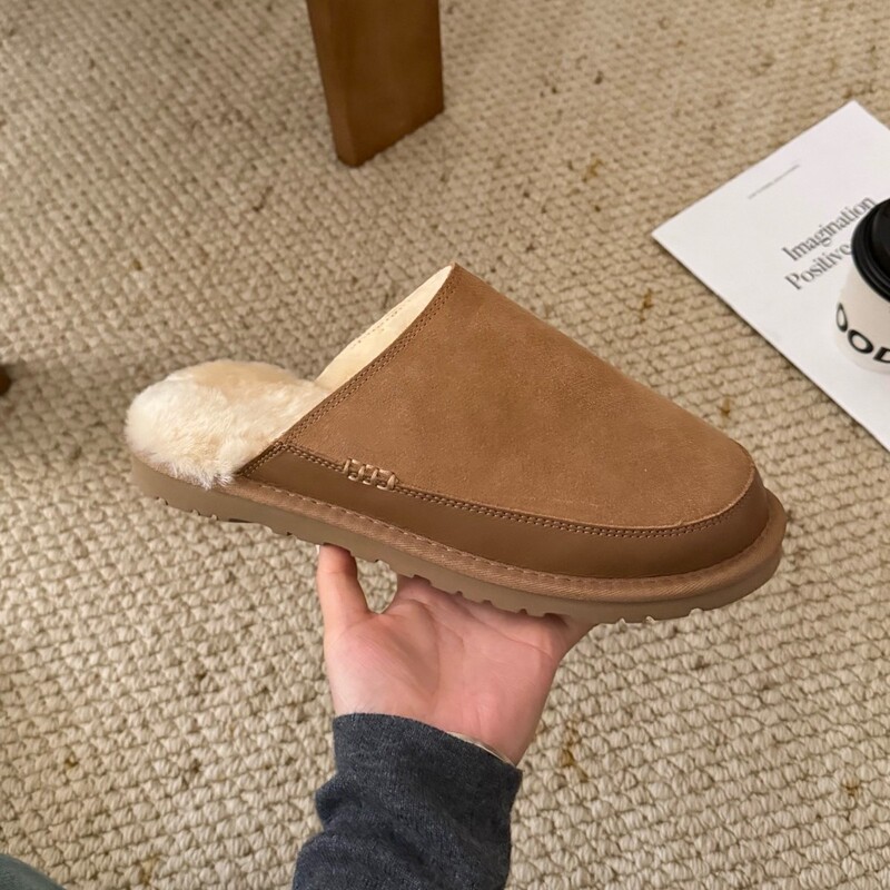Henan Sanpo new winter men's nomad slippers, versatile and warm, slip-on, stylish and versatile, available for foreign trade