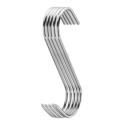 Stainless steel hook thickened S hook pointed hook hanging meat special ham hook pork hook horizontal bar hook through meat hook