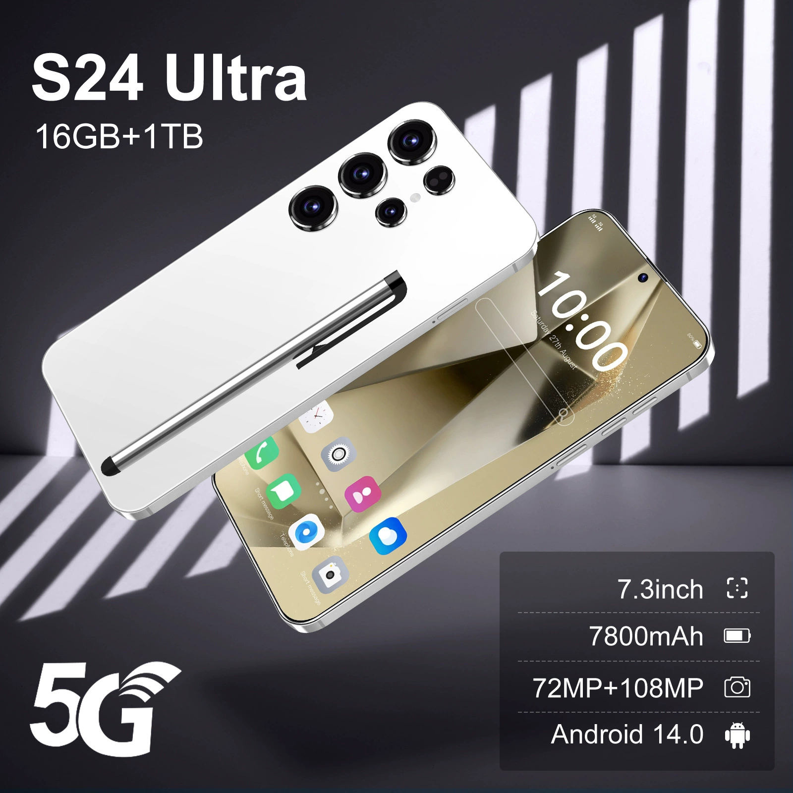 Мобильный телефон, умные часы, S24, 6 дюймов, 16 ГБ, Android