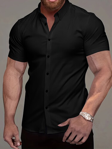 Stylish Men's Casual Short Sleeve Shirt