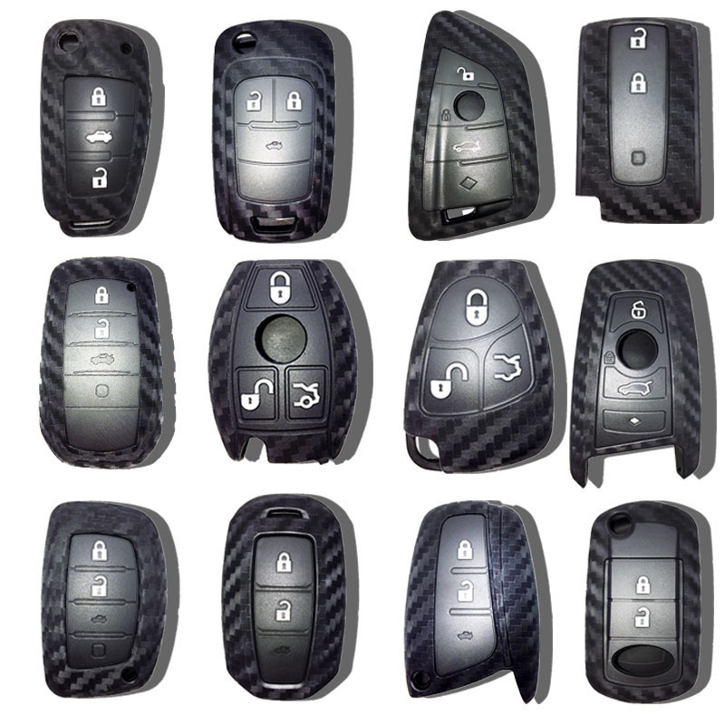 Suitable for Chevrolet Golf, Suzuki Civic, Carbon Fiber Pattern Silicone Key Cover, Cross-Border Car Remote Control Case, Smart Suitable for Chevrolet Golf, Suzuki Civic, Carbon Fiber Pattern Silicone Key Cover, Cross-Border Car Remote Control Case, Smart
