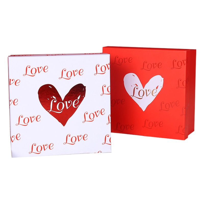 Caja de Regalo en Forma de Corazón para el Día de San Valentín, Caja de Embalaje Roja para Regalo, para Novia, Cosméticos, Lápiz Labial, Fabricante de Tapas, Venta al por Mayor