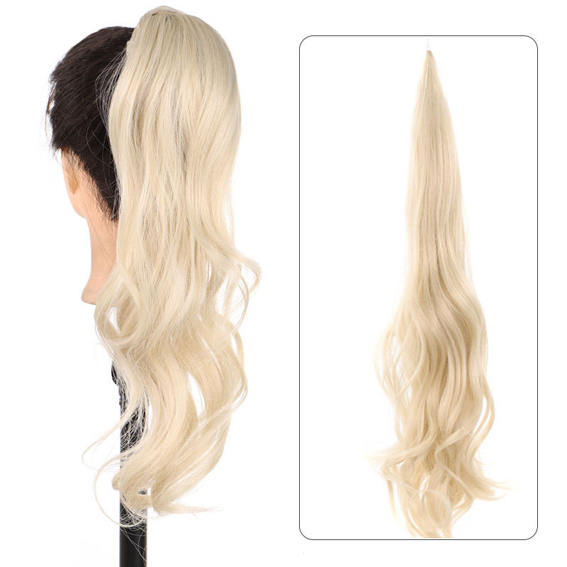 Peruca de cola de caballo, barra mágica de cabello, trenza de cola de caballo, simulación natural de ondas grandes, banda de fibra química, pelucina de cabello, trenza de cabello