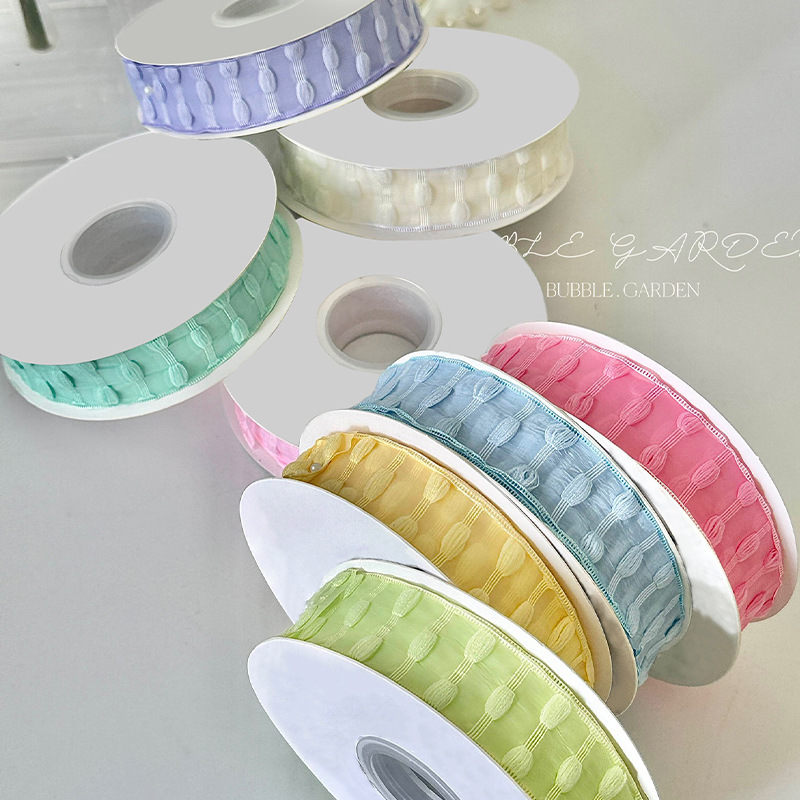Colorful Macarons, Rice, Bubble Snails, Ribbon, Crepe Ribbon, Ribbon Flowers, Flower Shop Wholesale