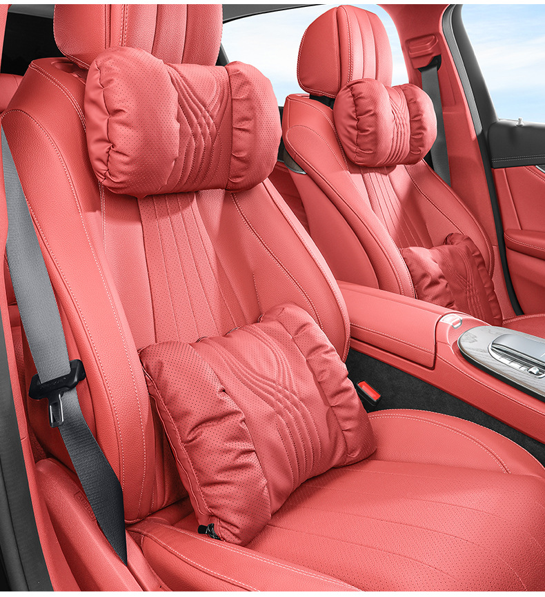 Suitable for Mercedes-Benz E300L Car Headrest E260L/C260L/S450L Breathable Perforated Neck Pillow and Waist Protection Supplies