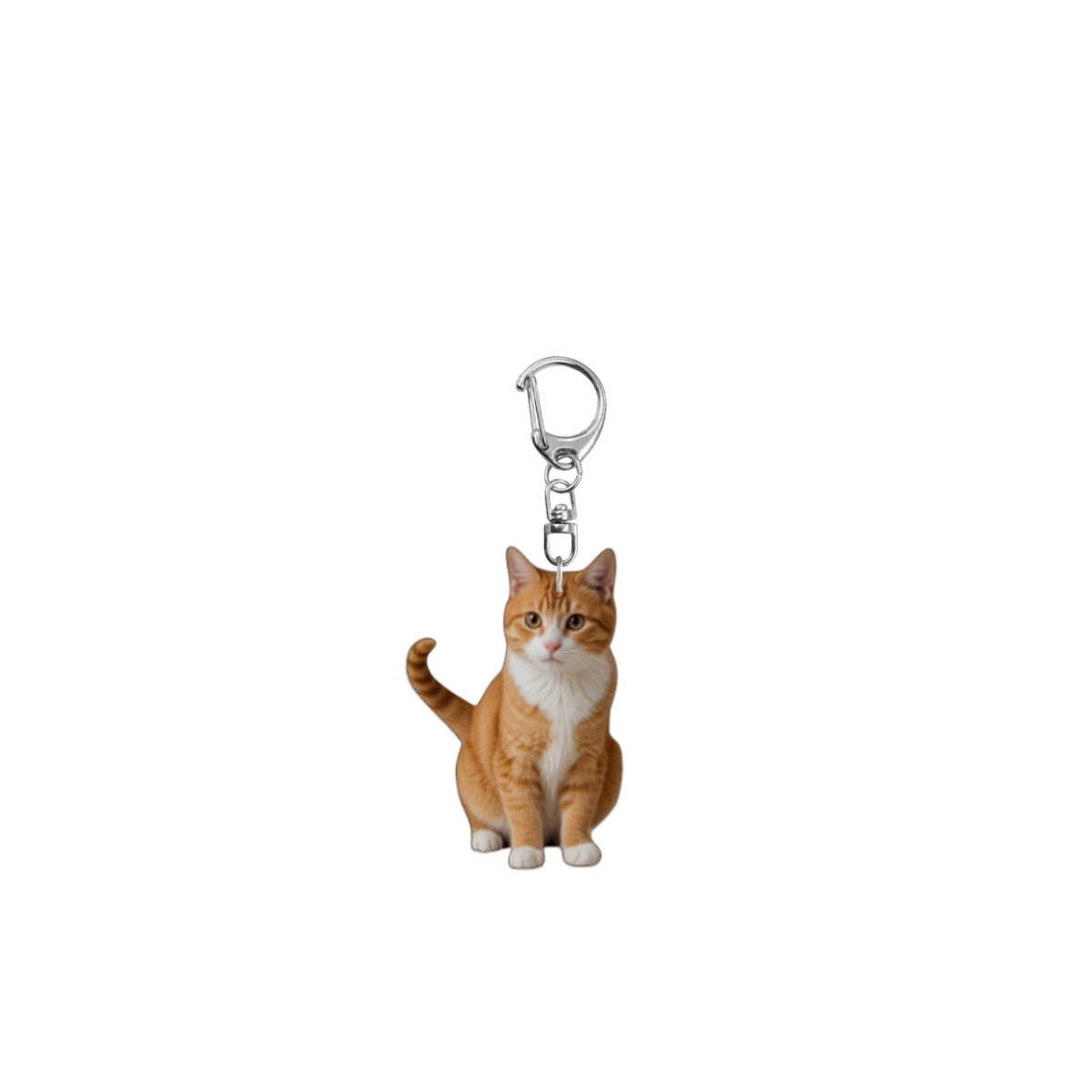 Cat Pattern Cute Cat Arylic Unisex Keychain