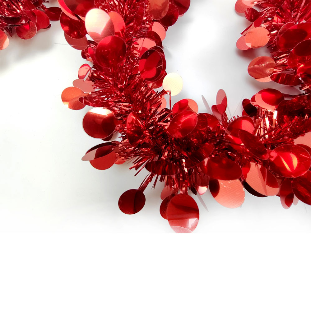 Jianxiu Cross-border Color Strips National Day Christmas Decorations Props Small Discs Celebration Latte Christmas Tree Tops