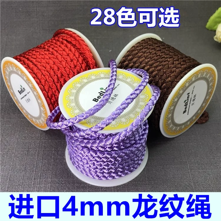 Ручная работа плетеная ожерелье проволока браслет красный веревка износостойкий 4 мм дракон веревка ручная ручка подвеска