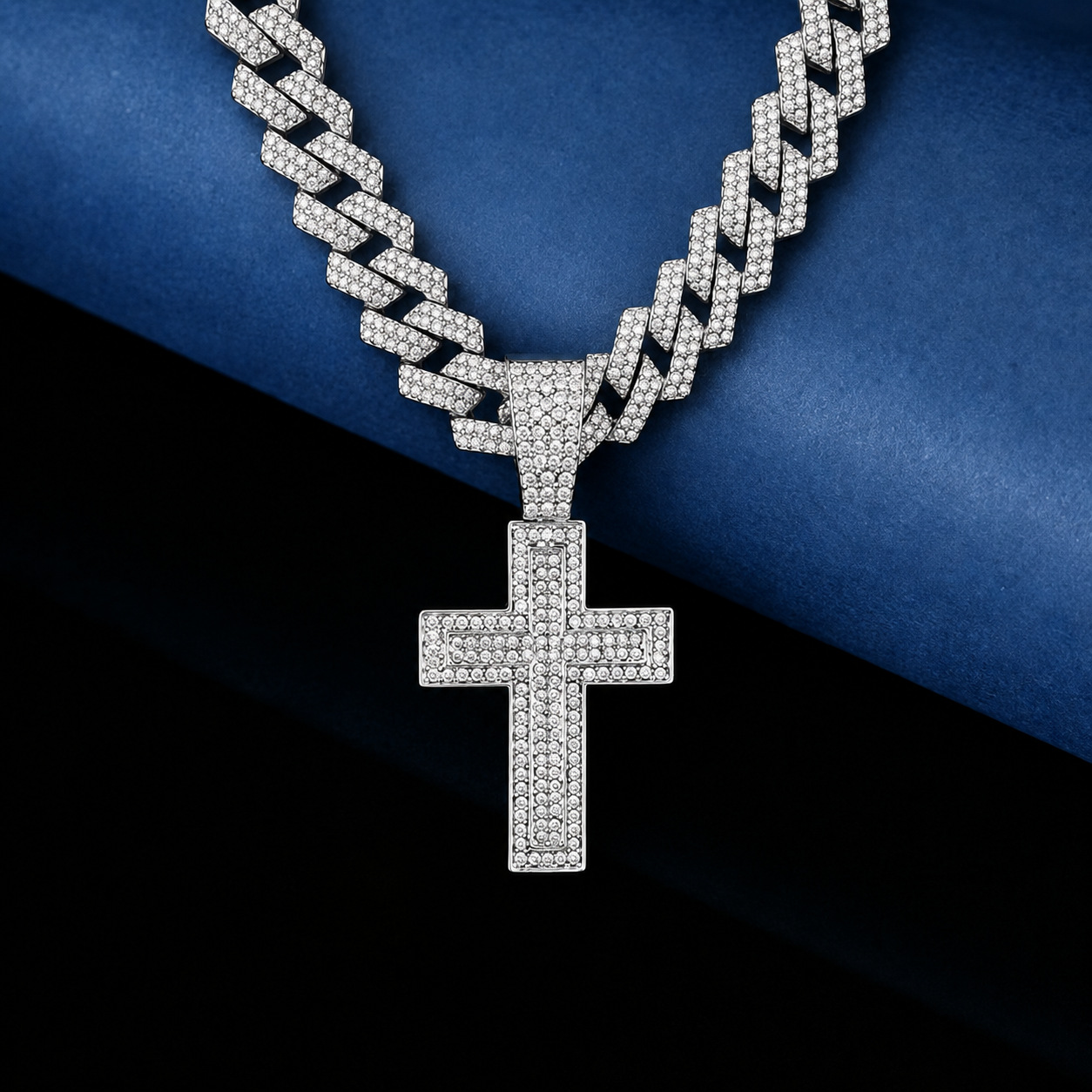 Hip-hop caliente aleación de diamantes completos colgante de moda moda de moda de rap de diamantes para hombres joyas de cadena cubana image 1
