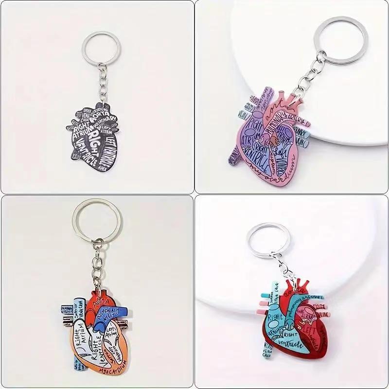 Cross-border nurse theme heart-shaped keychain creative cartoon simulation acrylic double-sided keychain pendant gift Cross-border nurse theme heart-shaped keychain creative cartoon simulation acrylic double-sided keychain pendant gift