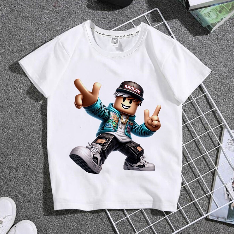 Roblox Roblox Game Cartoon Summer Family Matching Outfits for Boys and Girls, Elementary School Students, Parents T-Shirts, Children's Short Sleeve Shirts Roblox Roblox Game Cartoon Summer Family Matching Outfits for Boys and Girls, Elementary School Students, Parents T-Shirts, Children's Short Sleeve Shirts