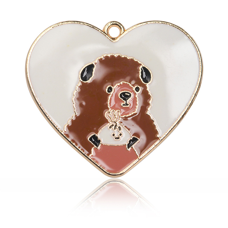 하트베어 오일 드롭 펜던트 31*28mm4.6g 1개