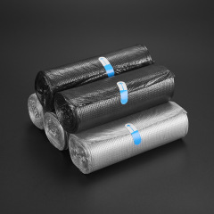 Thickened waste bags for home use, flat mouth black large and small size kitchen waste bags, bathroom flat mouth plastic bags