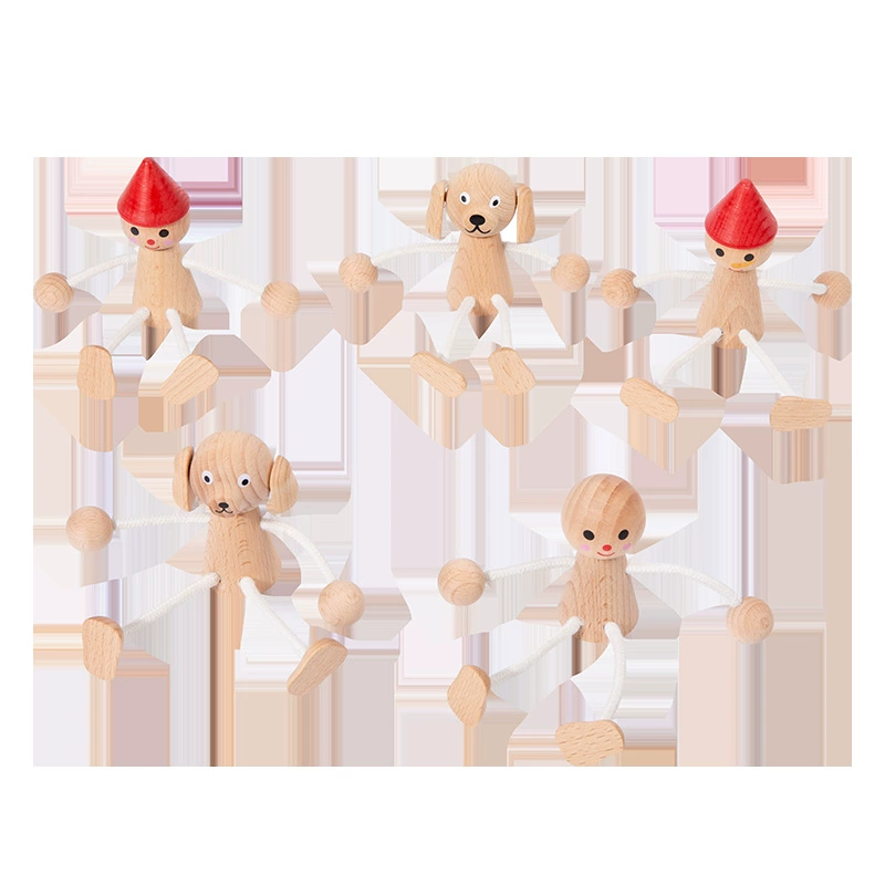 Милая 3D кукла животное настольный стол украшения детский компаньон мультфильм кукла деревянная игрушка