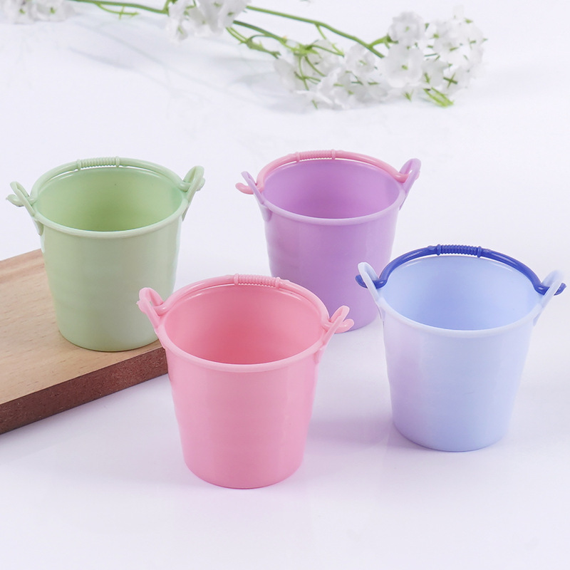 仿真迷你水桶塑料桶水瓢模型玩具微缩娃娃屋手提小桶过家家玩具|undefined