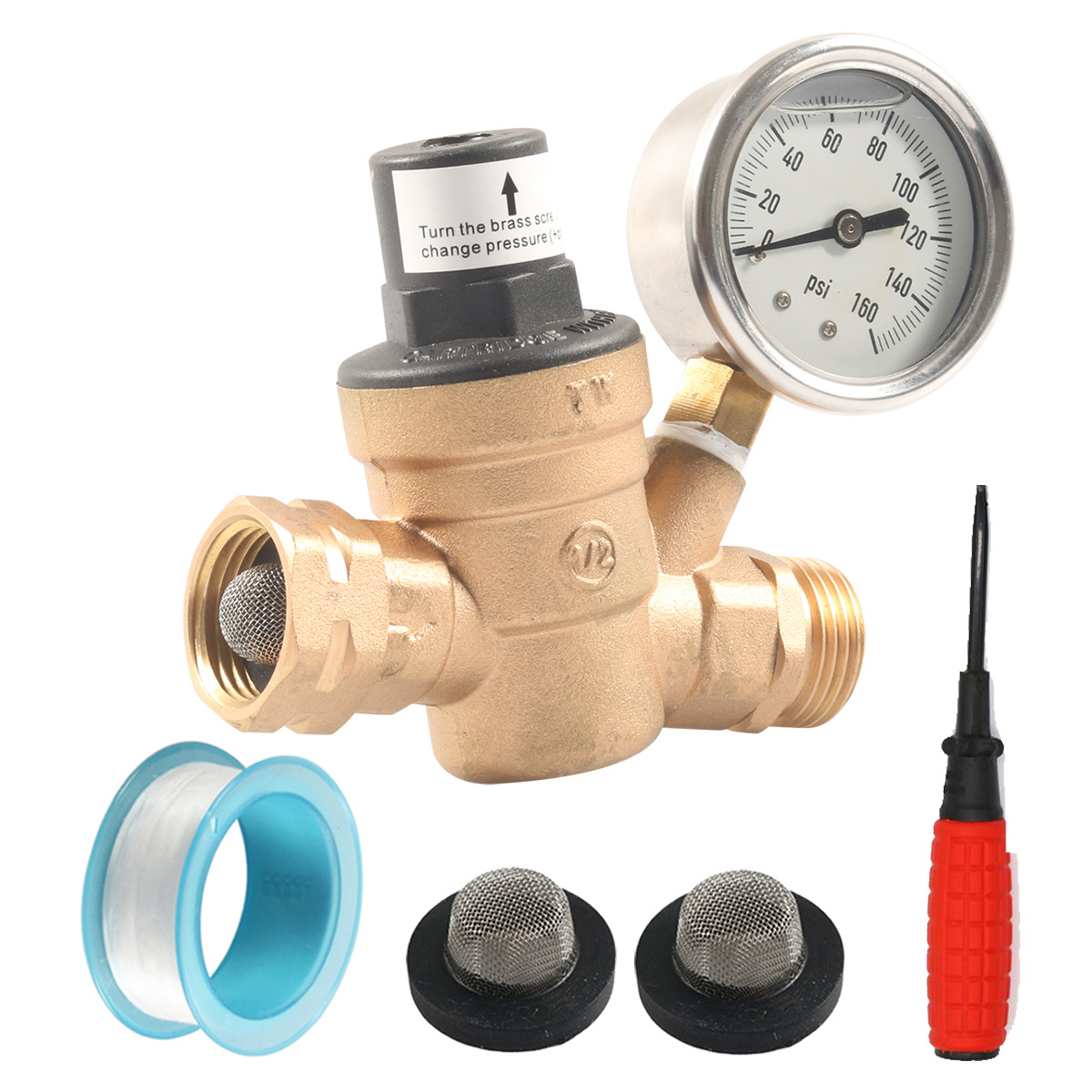 드라이버 회전식 감압 밸브 + 필터 + 원료 벨트 + 설명서가 포함된 드라이버 YJ10597