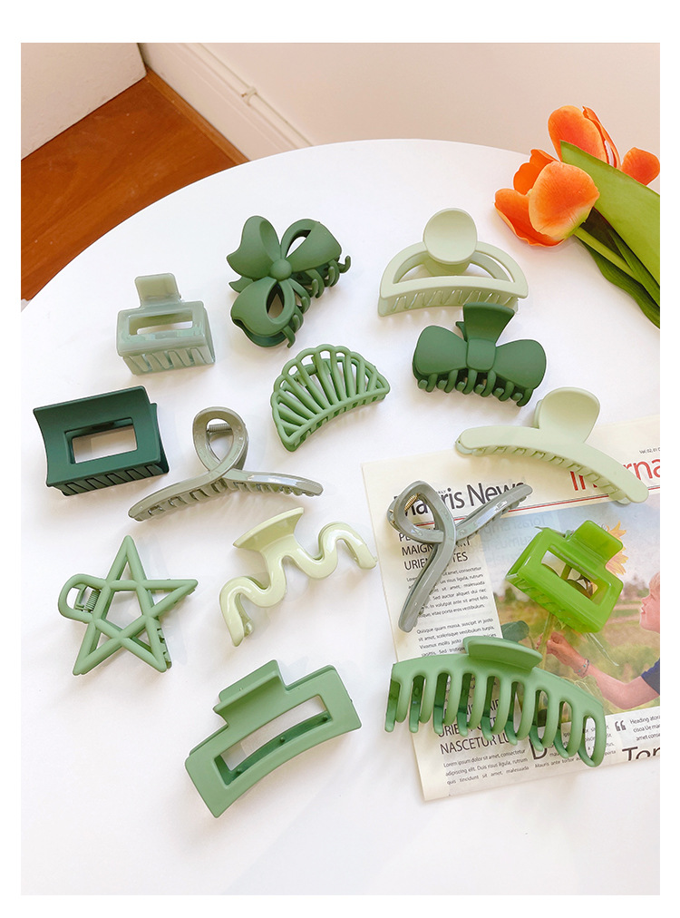 50g Weight Hair Claws Hair Accessories Type Fashion Women'S Solid Color Arylic Resin Hair Claws