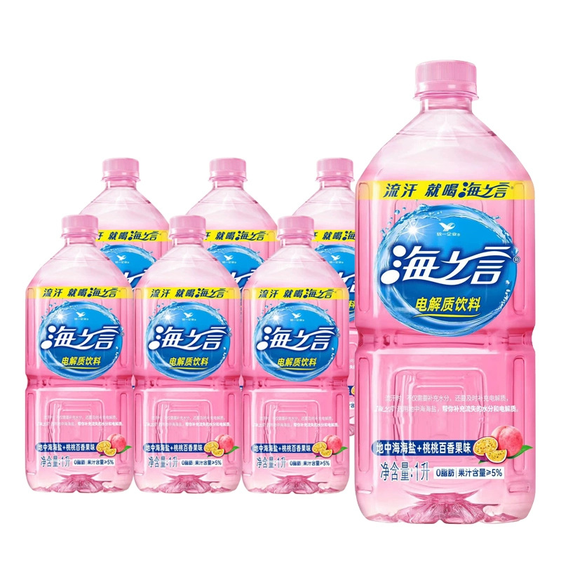 统一海之言盐汽水电解质水补水柠檬味桃桃百香果味多口味混合1升-阿里巴巴