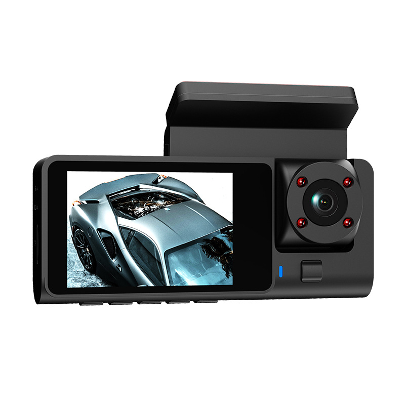 Cross-border driving recorder HD 1080P car front car rear 2 inch three-lens car camera A7WiFi
