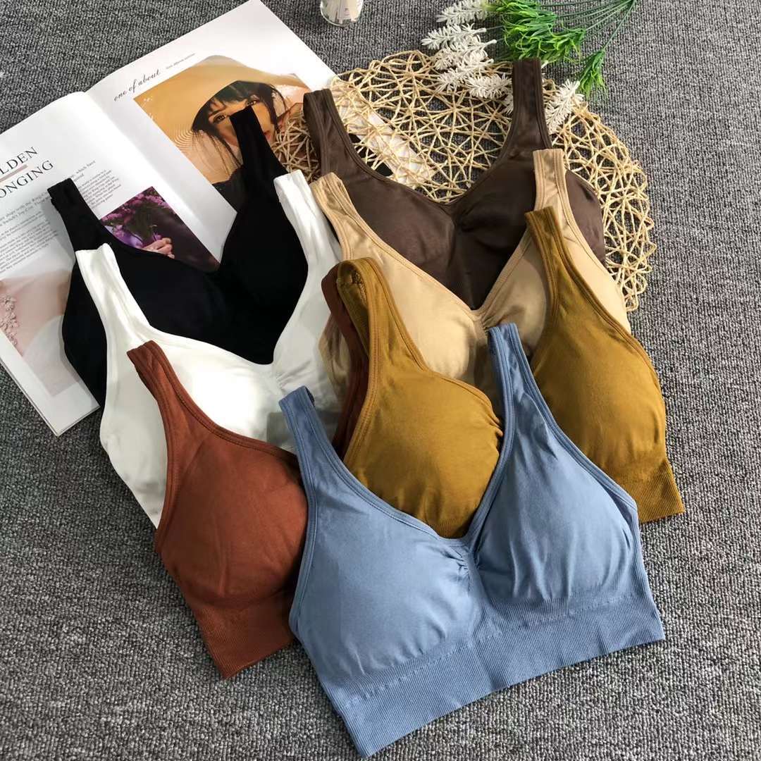 Nueva inconsútil alto elástico belleza de alta calidad las mujeres chaleco inalámbrico yoga sujetador ropa interior deportiva al por mayor