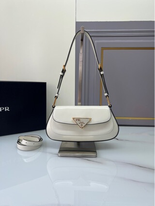P Lada New triangle logo French stick dumpling bag glossy underarm bag shoulder handbag high quality 1BD345