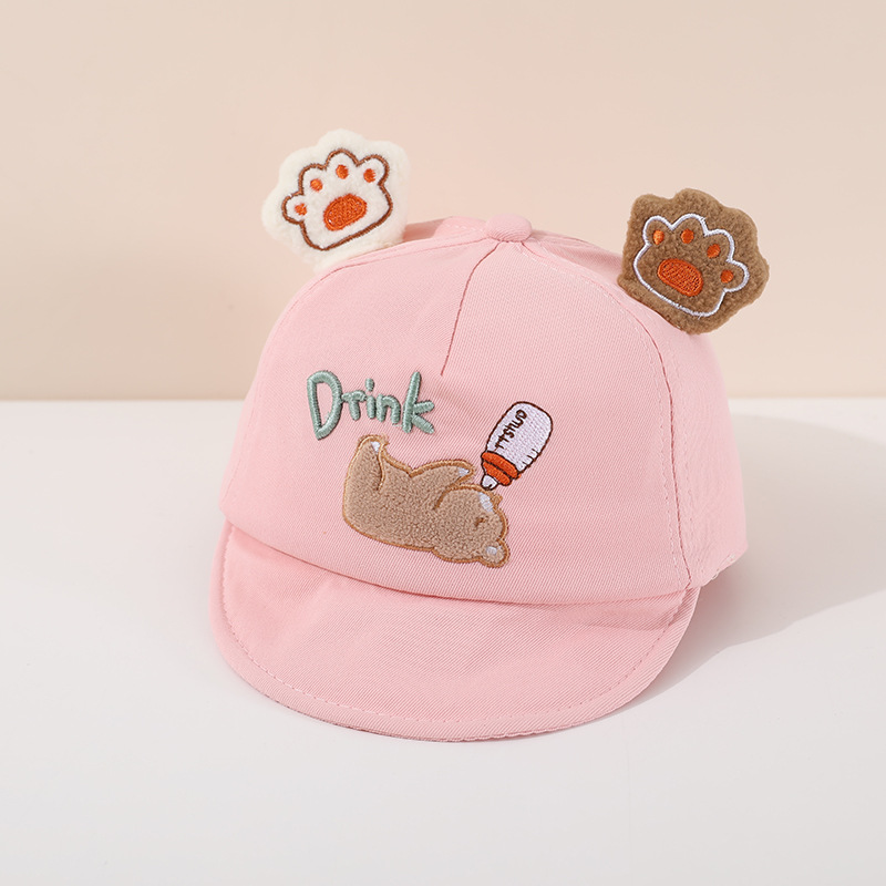 Sombreros para bebés primavera y otoño delgados sombreros de protección solar lindos gorras de lengua de ultra-flexible para hombres y mujeres bebés pequeños meses sombreros de béisbol verano