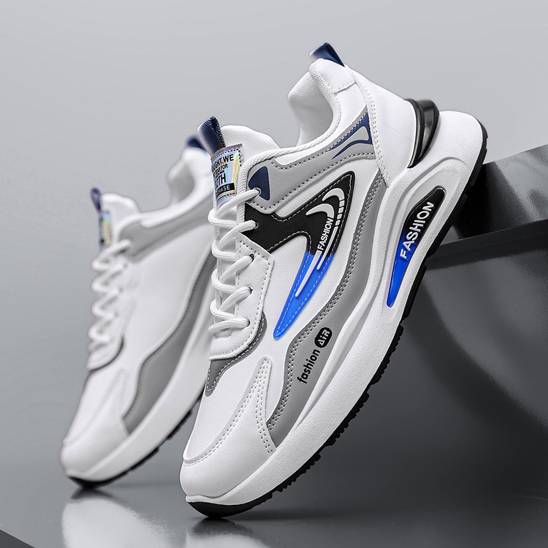 Tenis Casuales de Correr para Hombre, Piel Sintética y PVC, Transpirable, Ligero, para Uso Diario