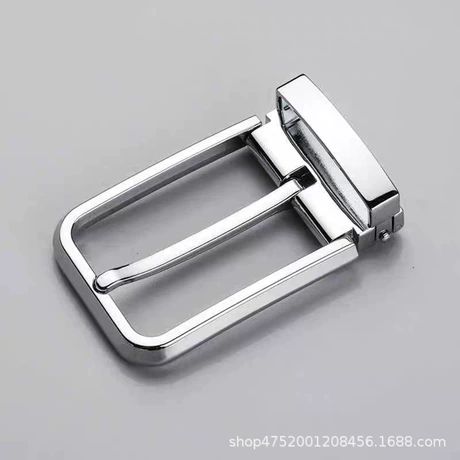 Khóa dây lưng nam hợp kim, khóa kim tự động, kiểu công sở Hàn Quốc, mạ bạc chống mài mòn