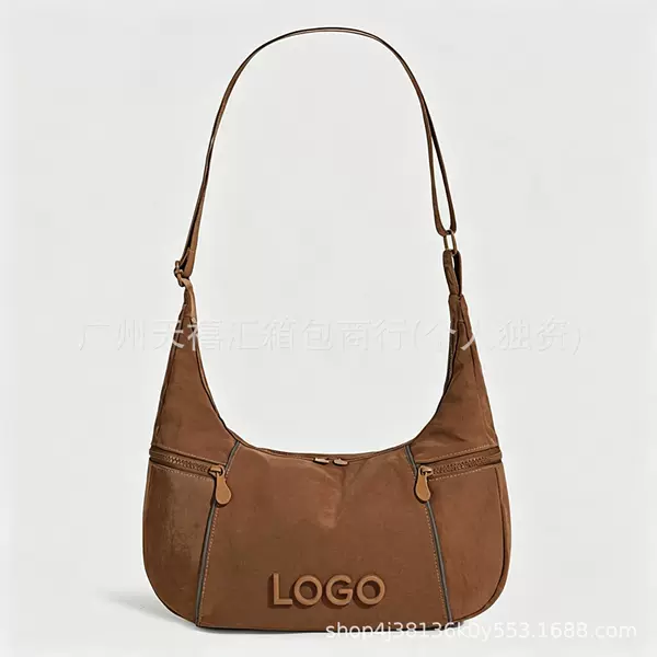 AL0 Korean-style simple dumpling bag for women, popular cross-border niche retro trendy casual underarm bag, textured shoulder bag