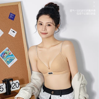 原版跨境外贸本命年内衣女小胸微聚拢无钢圈三角杯无痕美背红色文