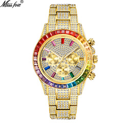 MISSFOX watch European and American big-name fashion high-end Daytona hip-hop starry diamond British men's watch