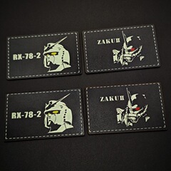 Armband with Velcro, made of matte PVC material—cross-border supply featuring a Zaku-inspired reflective and luminous identification badge.