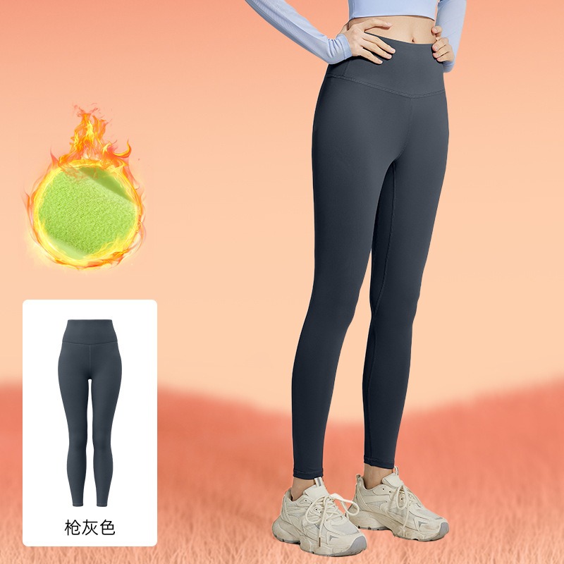 Juyi Tang otoño invierno miel de melocotón juego deportivo abrigo suelto bolsillo capuchón de lana grueso juego de yoga