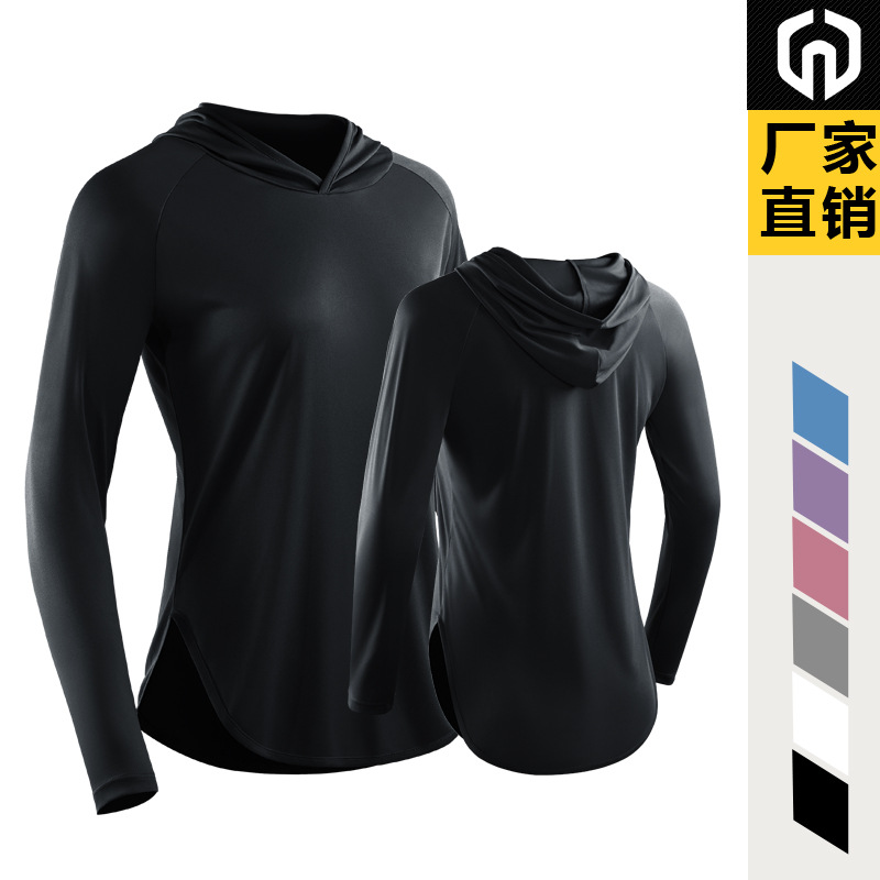 Lulu mismo correr deportes slim-fit adelgazante chaqueta de yoga otoño e invierno de secado rápido fitness con capucha ropa de protección solar image 9