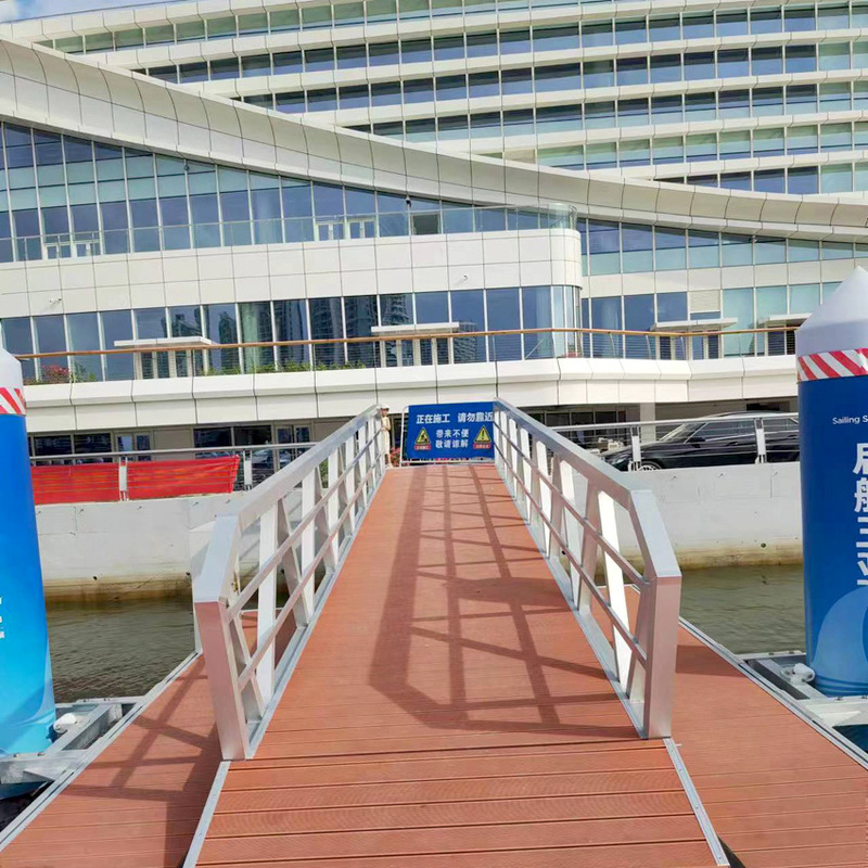 Water Wharf shore docking platform Wharf steel structure trestle aluminum alloy approach bridge water floating bridge