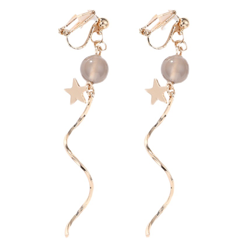 Clip de oreja de borla de perlas sin aretes perforados de alta calidad nicho femenino Corea del Sur pendientes de clip de hueso de oreja elegante joyería de todo fósforo