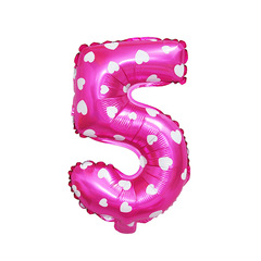 16-inch pink and blue number 0-9 balloon baby children adult birthday decoration party background wall layout supplies