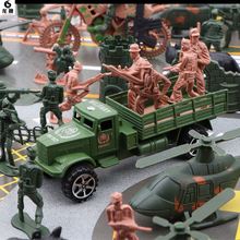 礼品100只二战小兵人士兵玩具模型自由玩游戏特种兵大战沙盘大炮