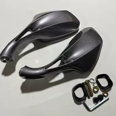 Motorcycle rearview mirror: rotatable rearview mirror field of - iron-gray-pair-comes-with-screw-package