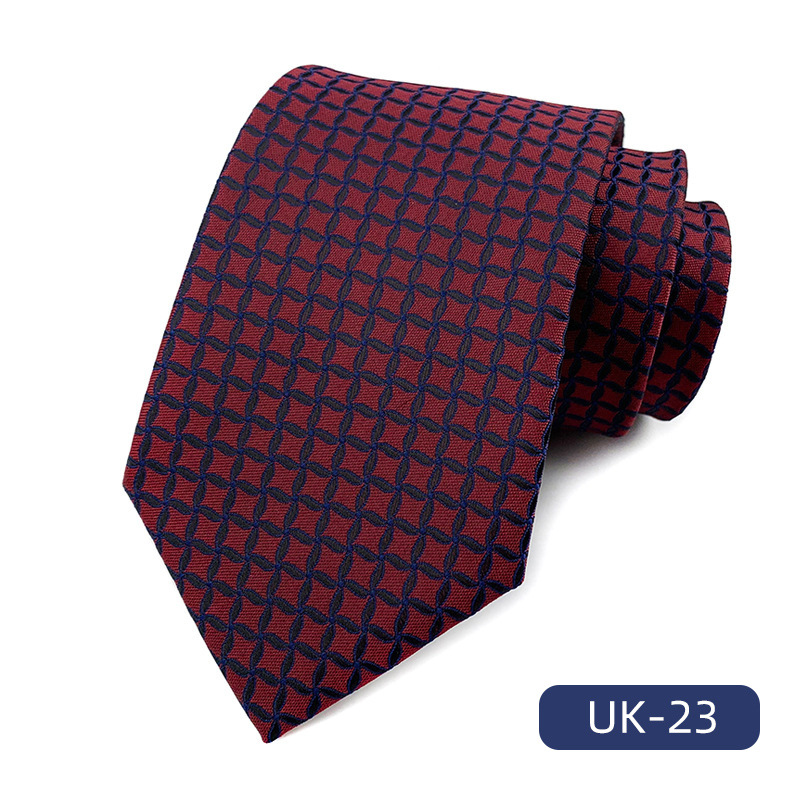 En stock hombres al por mayor corbata de poliéster teñido en hilo tejido jacquard negocio formal desgaste casual moda traje de moda Accesorios